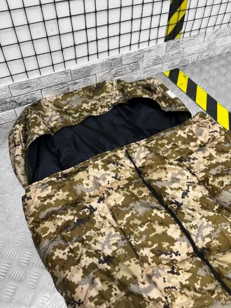 Спальник военный демисезонный армейский спальный мешок пиксель с капюшоном 
Мате. . фото 5