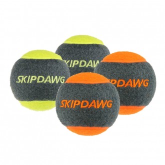 Іграшка для Собак М'ячик Тенісний Гумовий з пищалкою SKIPDAWG 6,4 см набір з 4 ш. . фото 5