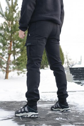 Мужские теплые штаны Софтшелл Flash брюки карго на микрофлисе Спортивные штаны I. . фото 10