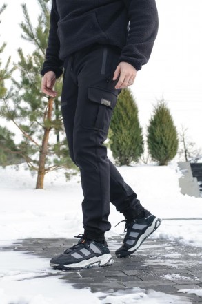 Мужские теплые штаны Софтшелл Flash брюки карго на микрофлисе Спортивные штаны I. . фото 4