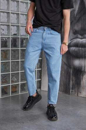 Чоловічі джинси мом Туреччина класичні укорочені Джинсові штани модні коттонові . . фото 8