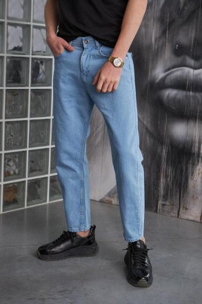 Чоловічі джинси мом Туреччина класичні укорочені Джинсові штани модні коттонові . . фото 5