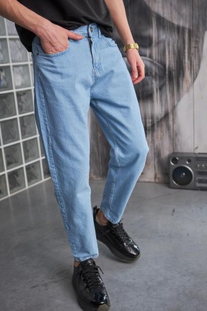 Чоловічі джинси мом Туреччина класичні укорочені Джинсові штани модні коттонові . . фото 7