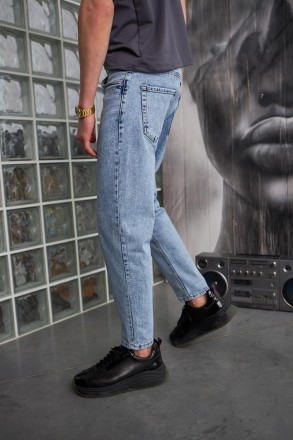 Мужские джинсы мом Турция классические укороченные Джинсовые штаны коттоновые ве. . фото 4