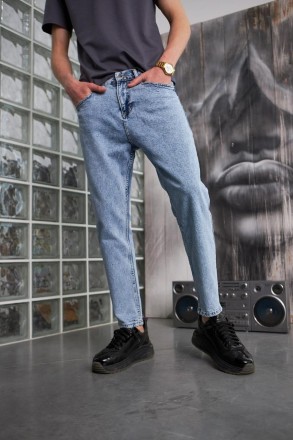 Мужские джинсы мом Турция классические укороченные Джинсовые штаны коттоновые ве. . фото 3