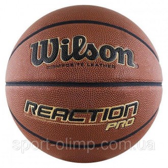 М'яч баскетбольний Wilson REACTION Pro 275 size 5 Коричневий (WTB10139XB05 5. . фото 2