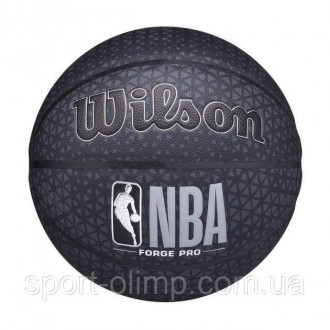 М'яч баскетбольний Wilson NBA FORGE PRO PRINTED BSKT 295 SZ7 Чорний (WTB8001. . фото 2