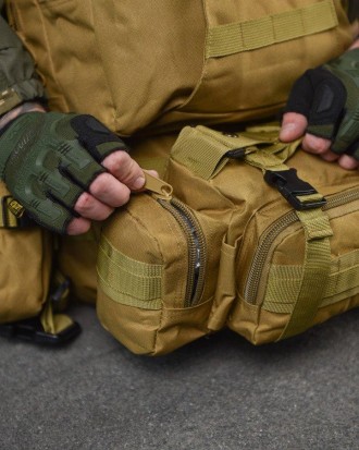 Тактический военный рюкзак армейский 65 л кордура 1000D койот
Характеристики:
 *. . фото 10