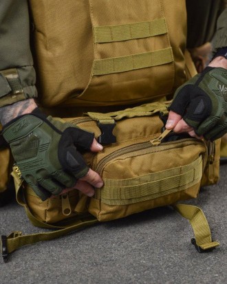 Тактический военный рюкзак армейский 65 л кордура 1000D койот
Характеристики:
 *. . фото 9