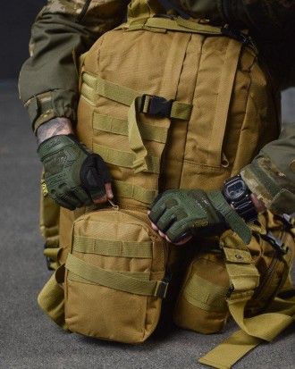 Тактический военный рюкзак армейский 65 л кордура 1000D койот
Характеристики:
 *. . фото 4
