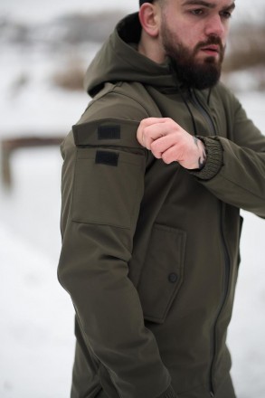 Чоловіча куртка soft shell Intruder софтшелл Куртка демісезонна з капюшоном осін. . фото 7