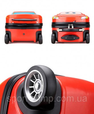 Комплект дорожня валіза на колесах і рюкзак Тачки (Cars) RESTEQ із зображенням г. . фото 9