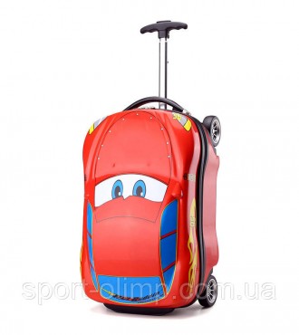 Комплект дорожня валіза на колесах і рюкзак Тачки (Cars) RESTEQ із зображенням г. . фото 5