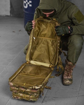 Тактический штурмовой рюкзак для военных всу 45 л мультикам с системой MOLLE
* Э. . фото 5