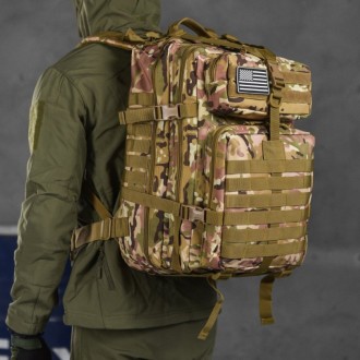 Тактический штурмовой рюкзак для военных всу 45 л мультикам с системой MOLLE
* Э. . фото 2