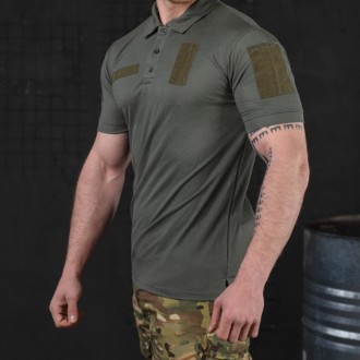 Тактична футболка зсу поло для військовослужбовців, футболка військова з липучка. . фото 2