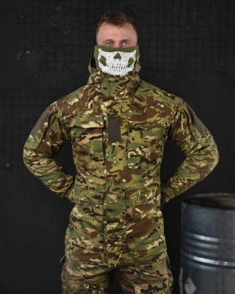 Тактична Куртка Весняна Софтшелл Армійська з капюшоном Мультикам з Магнітними На. . фото 5