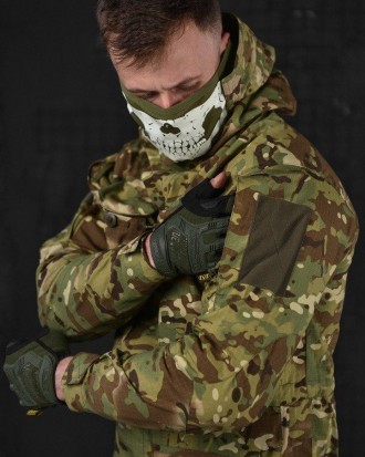 Тактична Куртка Весняна Софтшелл Армійська з капюшоном Мультикам з Магнітними На. . фото 9