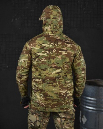 Тактична Куртка Весняна Софтшелл Армійська з капюшоном Мультикам з Магнітними На. . фото 8