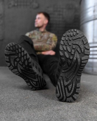 Чоловічі тактичні кросівки військові кроси для чоловіків армійські чорні кордура. . фото 7