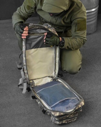 Военный Тактический Рюкзак с Системой Molle Армейский пиксель серый 25 литров
* . . фото 9