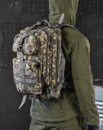 Военный Тактический Рюкзак с Системой Molle Армейский пиксель серый 25 литров
* . . фото 5