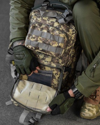 Военный Тактический Рюкзак с Системой Molle Армейский пиксель серый 25 литров
* . . фото 8