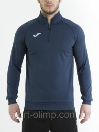 Спортивная кофта мужская Joma FARAON однотонная с логотипом контрастного цвета в. . фото 2