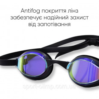 Очки для плавания Renvo Aries Pro Anti-fog Черный, Фиолетовый OSFM (2SG100-01)
П. . фото 5