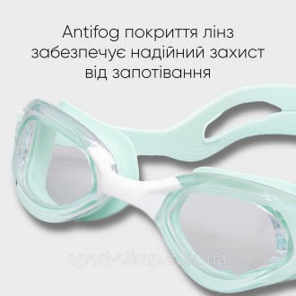 Очки для плавания Renvo Mira JR Anti-fog Мятный OSFM (2SG230-14) Подростковые (в. . фото 5
