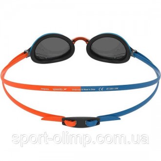 Очки для плавания Speedo VENGEANCE GOG AU оранжевый, синий OSFM 8-11322G792
Очки. . фото 3