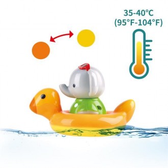Іграшка для ванної Hape з термометром Слоненя — це заводна, що змінює колір і об. . фото 3