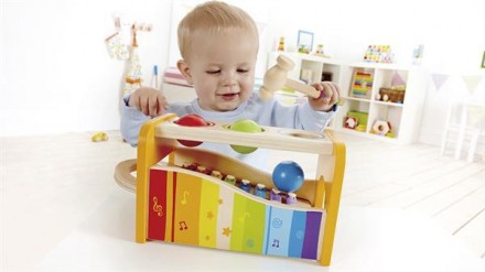 Іграшка-стучалка дерев'яна Hape Кульки та ксилофон сподобається діткам від 12 мі. . фото 10