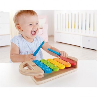Дерев'яний ксилофон Hape Веселка — ідеальна іграшка для маленького музиканта, що. . фото 4