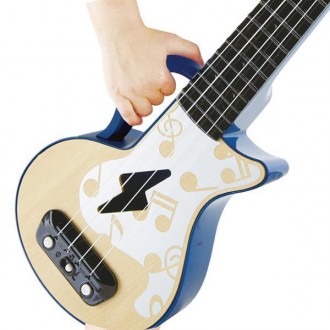 Музыкальная гитара Hape в стильном синем цвете – потрясающий подарок для юного м. . фото 8