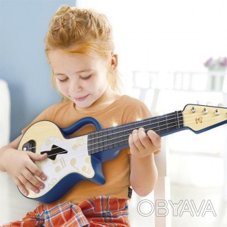 Музыкальная гитара Hape в стильном синем цвете – потрясающий подарок для юного м. . фото 1