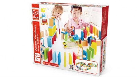 Цветное домино Hape Динамо — яркая игра для всей семьи. В наборе 107 элементов: . . фото 10
