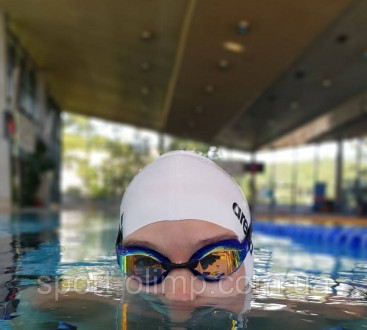 Очки для плавания Arena AIR-SPEED MIRROR Желтый, Медно-синий OSFM (003151-203 OS. . фото 5
