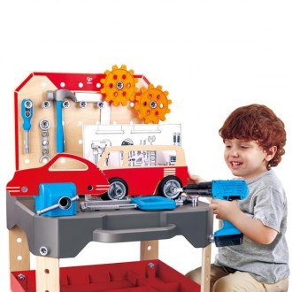 Іграшковий верстат Hape Автомайстерня створений для хлопчиків від 3 років.
До ко. . фото 6