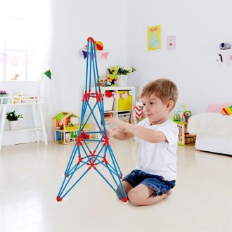Конструктор контурный из бамбука Hape Flexistix Эйфелева башня создан для детей . . фото 5