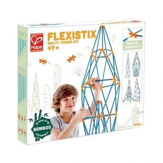 Конструктор контурний із бамбука Hape Flexistix Bibe створений для дітей від 4 р. . фото 8