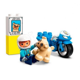 Набор «Полицейский мотоцикл» LEGO® DUPLO® Rescue (10967) обеспечит развивающую и. . фото 3