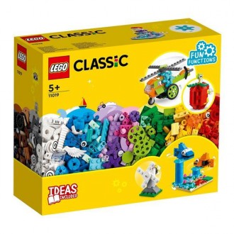 Набір LEGO® Classic Кубики та функції (11019) містить різнобарвні набори деталей. . фото 6