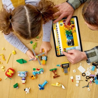 Набір LEGO® Classic Кубики та функції (11019) містить різнобарвні набори деталей. . фото 4