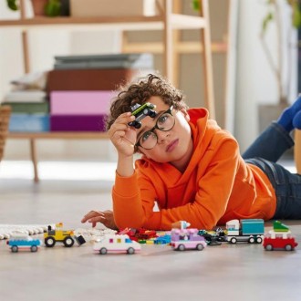 Подаруйте дітям від 5 років, які обожнюють машинки, набір LEGO® Classic Творчі т. . фото 8