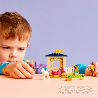 Подаруйте маленьким шанувальникам тварин радість з LEGO® Friends® «Конюшня для м. . фото 1