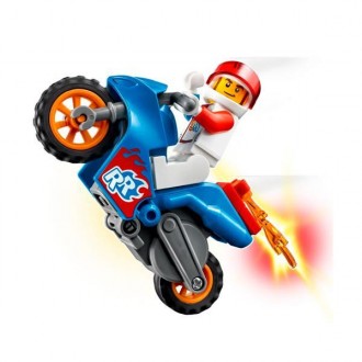 Підніміть дитячу гру в небеса з набором «Реактивний трюковий мотоцикл» LEGO® Cit. . фото 4