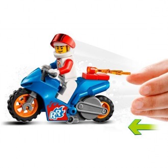 Підніміть дитячу гру в небеса з набором «Реактивний трюковий мотоцикл» LEGO® Cit. . фото 6