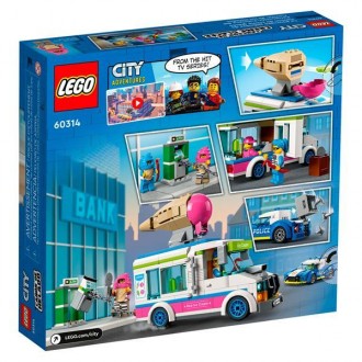 З ігровим набором «Погоня поліції за вантажівкою з морозивом» LEGO® City (60314). . фото 11