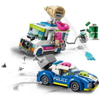 З ігровим набором «Погоня поліції за вантажівкою з морозивом» LEGO® City (60314). . фото 7